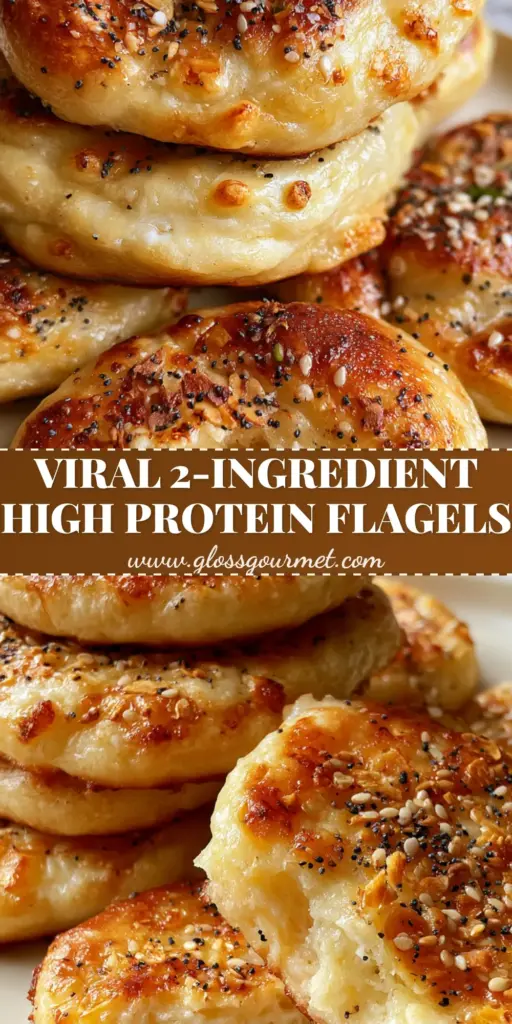 Cottage Cheese Flagels: The Ultimate High-Protein Everything Bagel 4 A stack of golden-brown Cottage Cheese Flagels with everything bagel seasoning and fresh chives on a matte cream plate. (Cottage Cheese Flagels)