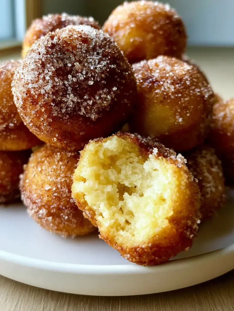 Donut Mini Muffins: The Ultimate Easy Cinnamon Sugar Recipe 1 A Donut Mini Muffin torn open to reveal a steaming, fluffy, pale yellow cake interior with steam wisps.