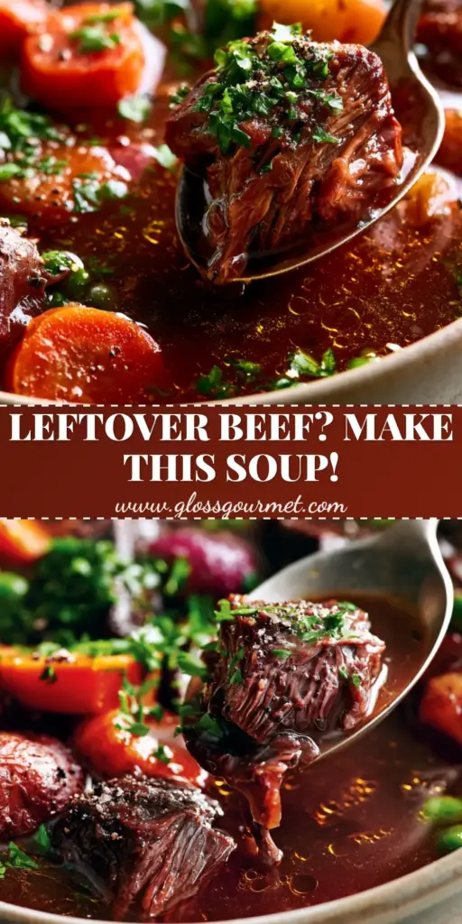 A rustic matte-ceramic bowl filled with steaming pot roast soup, featuring tender beef chunks and mahogany broth. (pot roast soup)