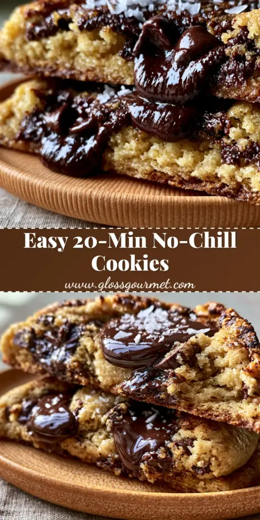 A stack of thick brown butter cookies with visible dark chocolate pools and flaky sea salt. (chocolate chip cookie recipe)