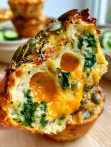 A handheld photo of a Savoury muffin being pulled apart to reveal a steaming fluffy muffin crumb and molten cheddar cheese.
