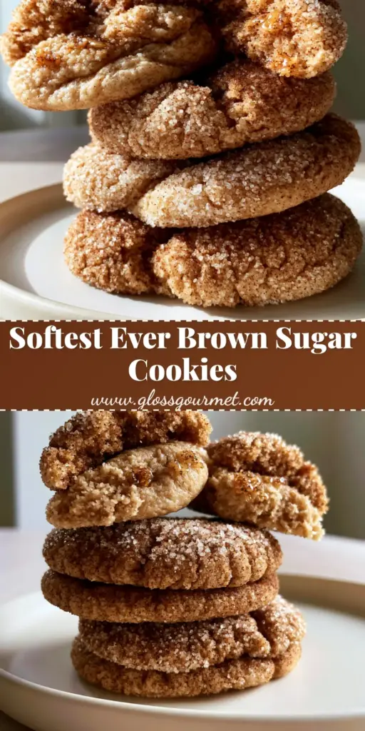 Brown sugar cinnamon cookies: The Ultimate Soft & Thick Bakery-Style Treat 4 A stack of thick Brown sugar cinnamon cookies with sparkling sugar coating and deep crinkle tops on a white plate.