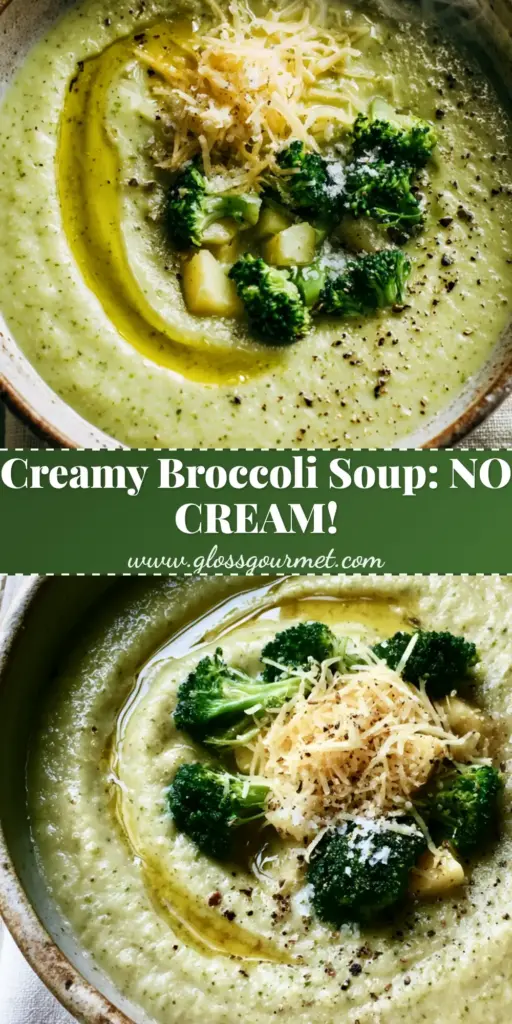 A top-down shot of steaming broccoli potato soup in a rustic bowl with emerald florets and cheddar. (broccoli potato soup)