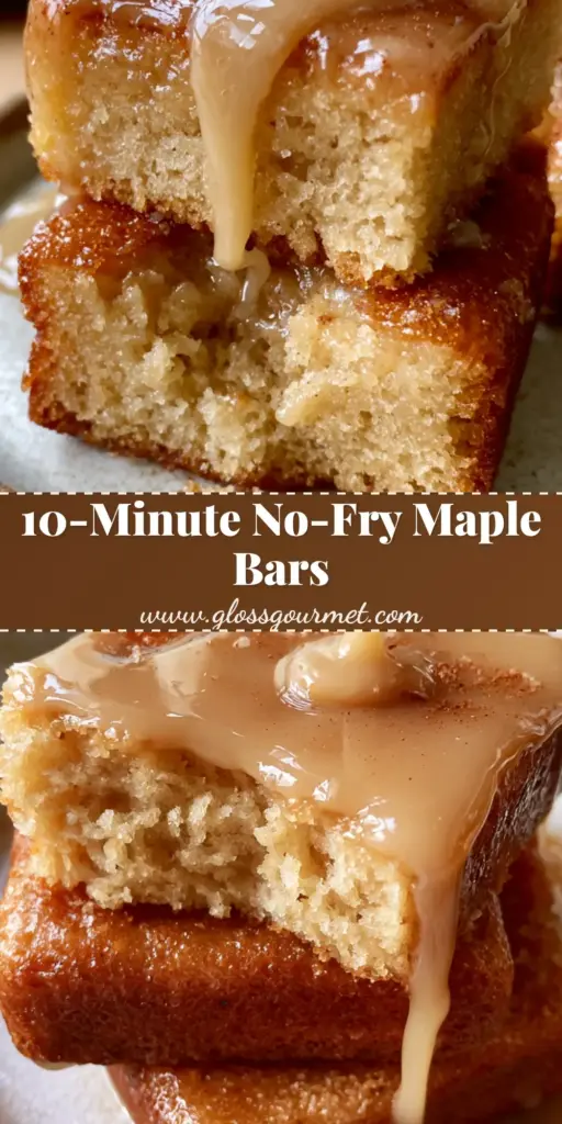 A tall stack of rectangular maple donut bars featuring a thick amber maple glaze, flaky sea salt, and a dusting of cinnamon on a rustic plate. (maple donut bars)