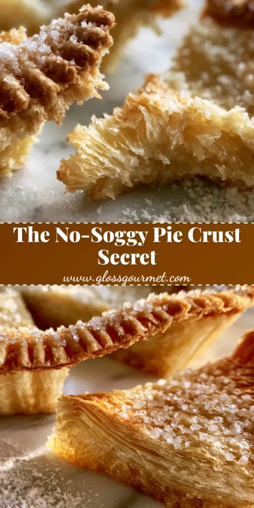 A close-up of a golden-brown baked pie dough with a perfectly crimped scalloped edge and glistening coarse sugar crystals. (Classic pie recipes)