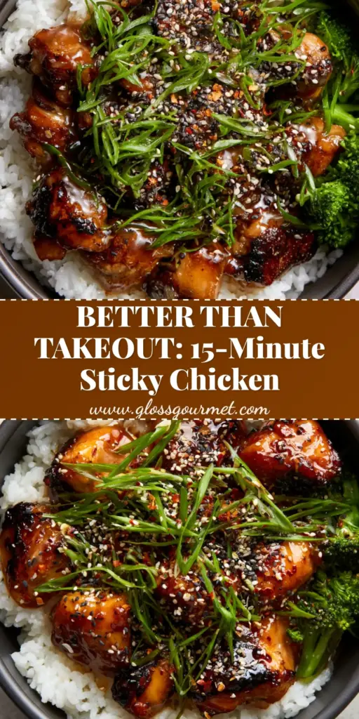 Sticky Asian Chicken Stir-Fry with Honey Garlic Glaze and Jasmine Rice 3 A top-down view of a charcoal bowl with sticky asian chicken stir-fry on jasmine rice, featuring charred chicken and glistening honey glaze.